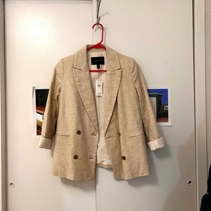 BANANA REPUBLIC LINEN DOUBLE BREASTED BLAZER